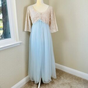 Lisette AL Sterling Vintage Lingerie Gown Maxi Dress Women 38 Romantic Elegant